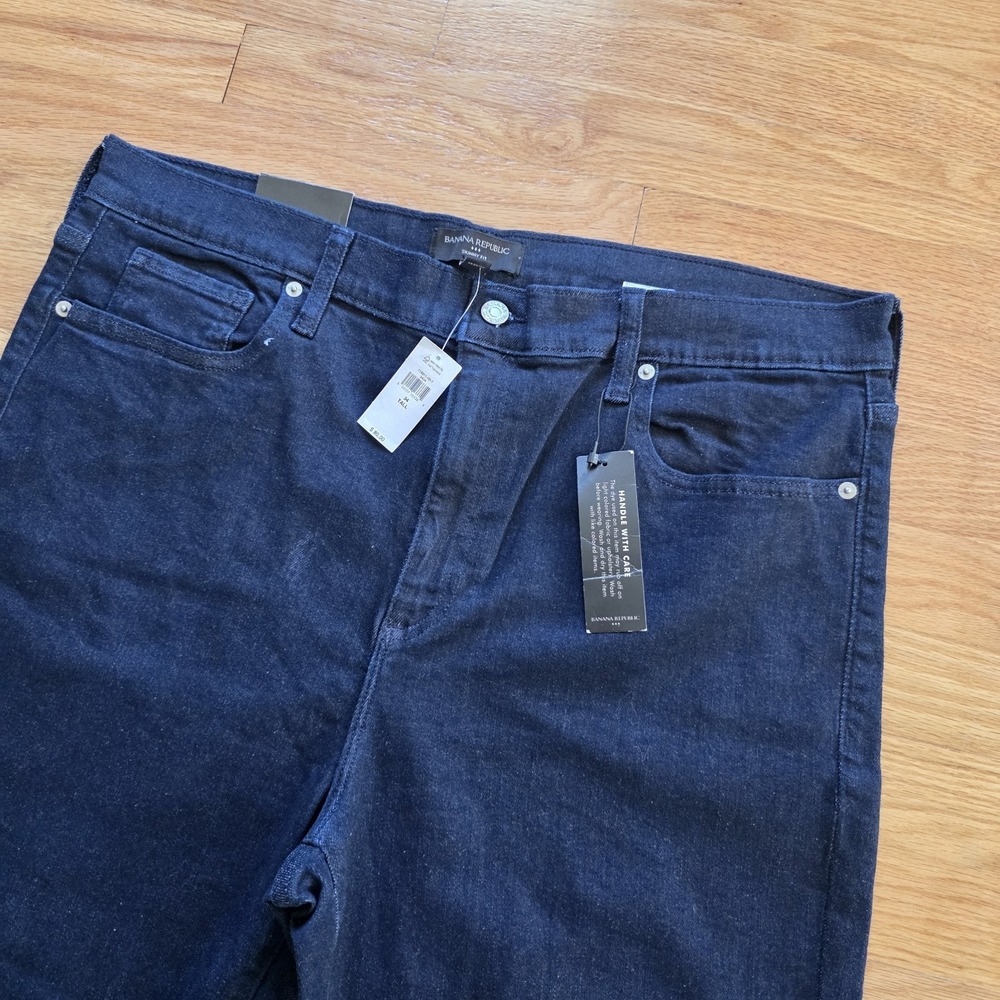 Banana Republic Womens Size 34/18 Tall Dark Wash Denim Skinny NWT City Preppy - Picture 6 of 11